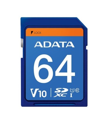 کارت حافظه SDXC ای دیتا Premier کلاس 10 سرعت 100MBps ظرفیت 64 گیگابایت