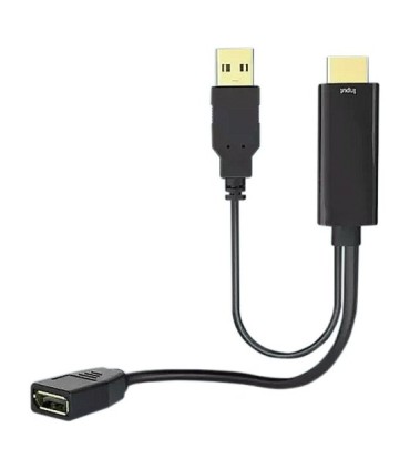 تبدیل HDMI به DisplayPort با رزولوشن 4K همراه پورت تقویت کننده USB 2.0 کی نت K-COHD2DP15