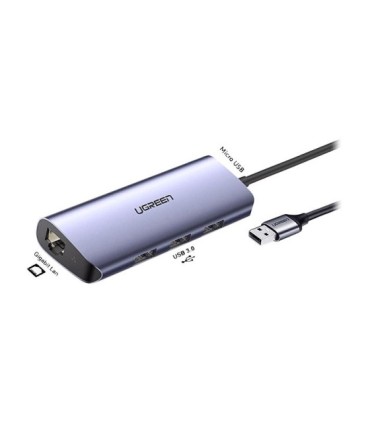 هاب 4 پورت USB 3.0 با پورت LAN یوگرین 60719 CM252