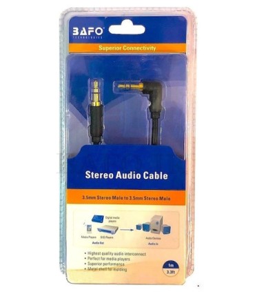 کابل 1 به 1 صدا استریو 3.5 میلی متر 90 درجه (AUX) بافو