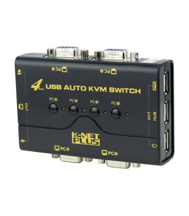 کی وی ام سوئیچ 4 پورت VGA اتوماتیک همراه کابل کی نت پلاس KP-U624