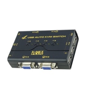 کی وی ام سوئیچ 4 پورت VGA اتوماتیک همراه کابل کی نت پلاس KP-U624