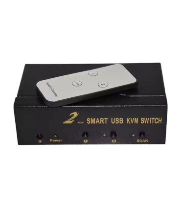 کی وی ام سوئیچ 2 پورت VGA اتوماتیک همراه کابل فرانت FN-K2US