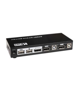 کی وی ام سوئیچ 2 پورت DisplayPort اتوماتیک همراه کابل کی نت K-SWDPK402