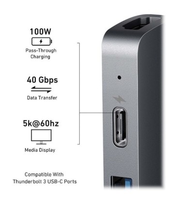 هاب 7 پورت Type C به USB 3.0 با پورت Type C و HDMI و درگاه کارت حافظه با قابلیت PD انکر A8371 547