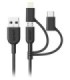 کابل تبدیل USB به Iphone Lightning و Type C و Micro USB انکر 321 A8436