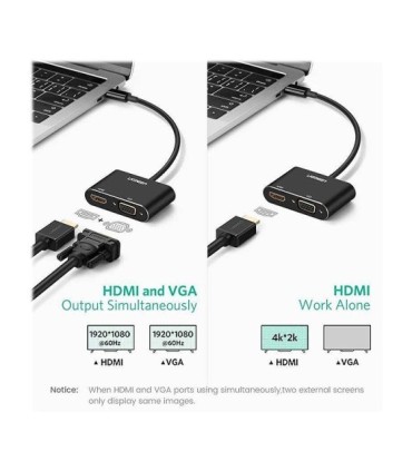 تبدیل USB 3.0 به HDMI و VGA یوگرین 20518 CM449