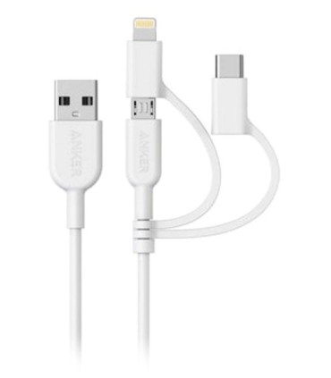 کابل تبدیل USB به Iphone Lightning و Type-C و Micro USB راوپاور RP-CB021