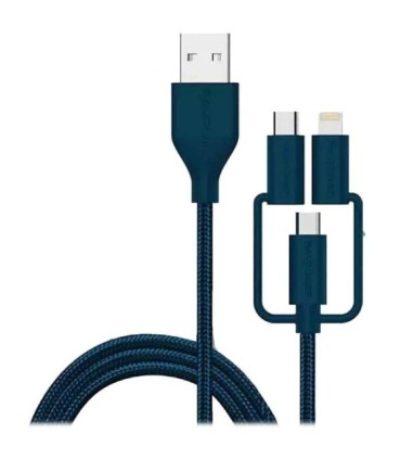 کابل تبدیل USB به Iphone Lightning و Type-C و Micro USB راوپاور RP-CB021