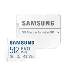 کارت حافظه microSDXC سامسونگ EVO Plus کلاس 10 سرعت 130MBps ظرفیت 512 گیگابایت همراه با آداپتور SD