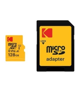 کارت حافظه microSDXC کداک Premium Performance کلاس 10 سرعت 90MBps ظرفیت 128 گیگابایت همراه با آداپتور SD