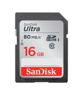 کارت حافظه SDHC سن دیسک Ultra کلاس 10 سرعت 80MBps ظرفیت 16 گیگابایت