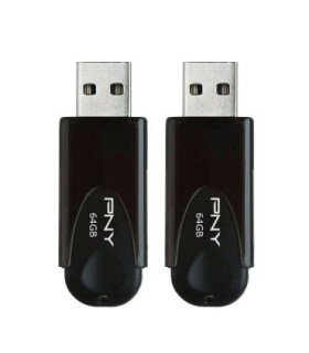 فلش مموری پی ان وای USB 2.0 Attache 4 ظرفیت 64 گیگابایت پک 2 تایی