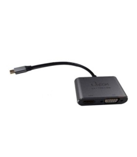 هاب 4 پورت Type C به 3.0 USB با پورت HDMI و VGA و Type C امگا OM-TC16