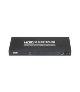 سوئیچ 8 پورت HDMI با قابلیت 3D و رزولوشن 4K با ریموت کنترل و آداپتور تی سی تی TC-HSW-81U