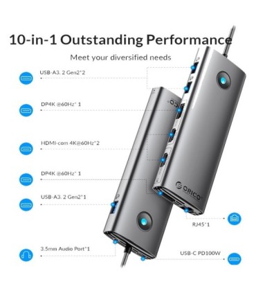 هاب 12 پورت Type C اوریکو DPL12