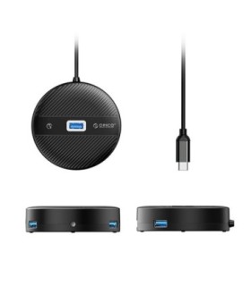 هاب 4 پورت Type-C با پورت میکروفون اوریکو YS4-C3-10