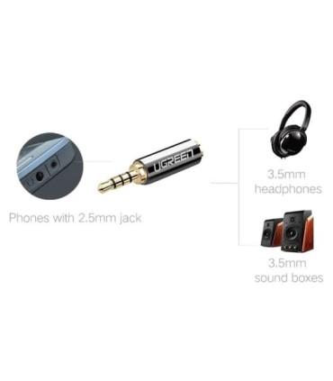 تبدیل 1 به 1 صدا استریو 2.5 میلی متر به 3.5 میلی متر یوگرین 20501