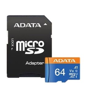 کارت حافظه microSDXC ای دیتا Premier کلاس 10 سرعت 100MBps ظرفیت 64 گیگابایت همراه با آداپتور SD