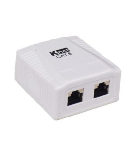 باکس پریز شبکه روکار 2 پورت Cat6 کی نت K-NBSC6S202