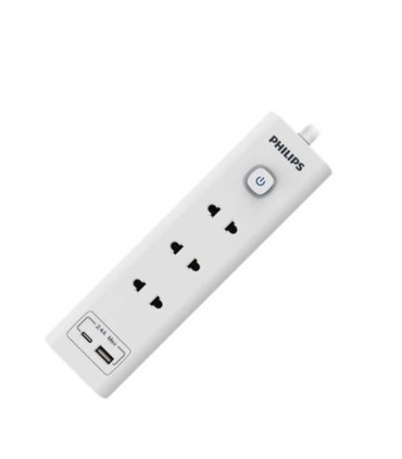 محافظ برق 3 خانه با کابل 3 متر فیلیپس CHP4330-USB