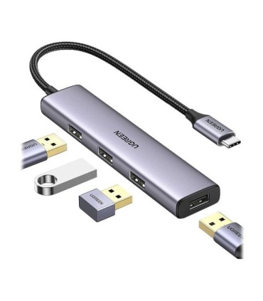 هاب 4 پورت Type C به USB 3.0 یوگرین 20841 CM473
