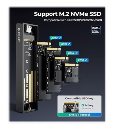 باکس NVMe M.2 SSD اوریکو M2PV-C3