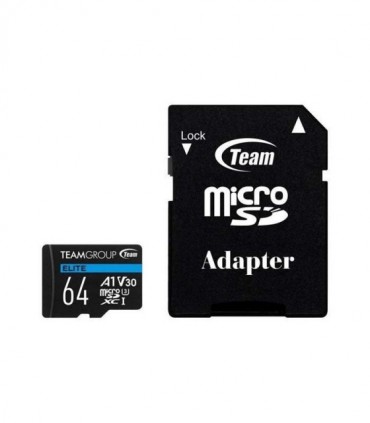 کارت حافظه microSDXC تیم گروپ کلاس 3 سرعت 100MBps ظرفیت 64 گیگابایت 