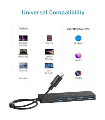 هاب 4 پورت USB 3.0 انکر A8309
