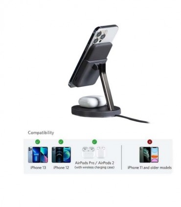 پاور بانک و پایه نگهدارنده بی سیم همراه آداپتور انکر 633 B25A72 با ظرفیت 5000 میلی آمپر ساعت