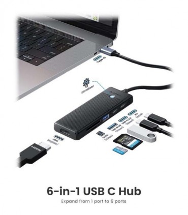 هاب 6 پورت Type C اوریکو PWD-6PS