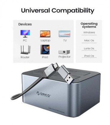 پایه نگهدارنده هارد (داک) 2.5 و 3.5 اینچ USB 3.1 اوریکو 6626C3-C