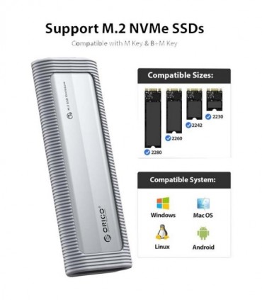 باکس NVMe M.2 SSD و NGFF اوریکو AXM2S-G2