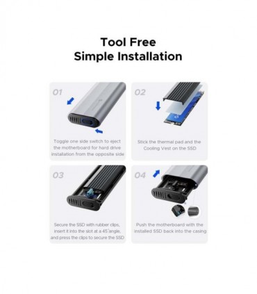 باکس NVMe M.2 SSD و NGFF اوریکو AXM2S-G2