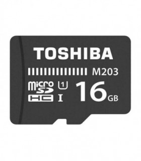 کارت حافظه microSDHC توشیبا M203 کلاس 10 سرعت 100MBps ظرفیت 16 گیگابایت همراه با آداپتور SD