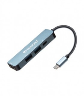 هاب 4 پورت Type C به 3.0 USB با پورت HDMI با قابلیت PD بیاند BA-413