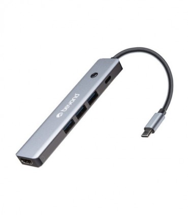 هاب 5 پورت Type C به 3.0 USB با پورت HDMI با قابلیت PD بیاند BA-414