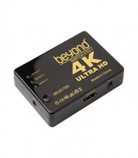 سوئیچ 3 پورت HDMI با قابلیت 3D و رزولوشن 4K با ریموت کنترل بیاند BA-716