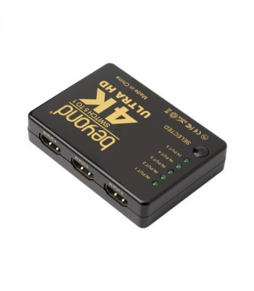 سوئیچ 5 پورت HDMI با قابلیت 3D و رزولوشن 4K با ریموت کنترل بیاند BA-717