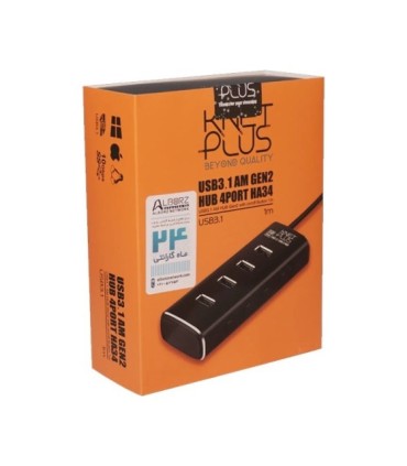 هاب 4 پورت USB 3.1 Gen2 کی نت پلاس KP-HUAMHA34
