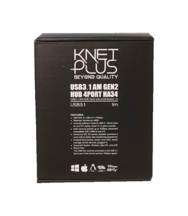 هاب 4 پورت USB 3.1 Gen2 کی نت پلاس KP-HUAMHA34