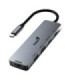 هاب 5 پورت Type C به 3.0 USB با پورت HDMI با قابلیت PD جنیوس UH-500