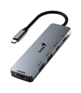هاب 5 پورت Type C به 3.0 USB با پورت HDMI با قابلیت PD جنیوس UH-500
