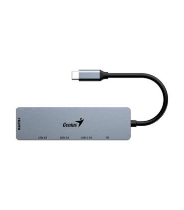 هاب 5 پورت Type C به 3.0 USB با پورت HDMI با قابلیت PD جنیوس UH-500