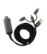 کابل تبدیل سه سر Micro و Type C و Lightning به HDMI کی نت پلاس KP-CT3
