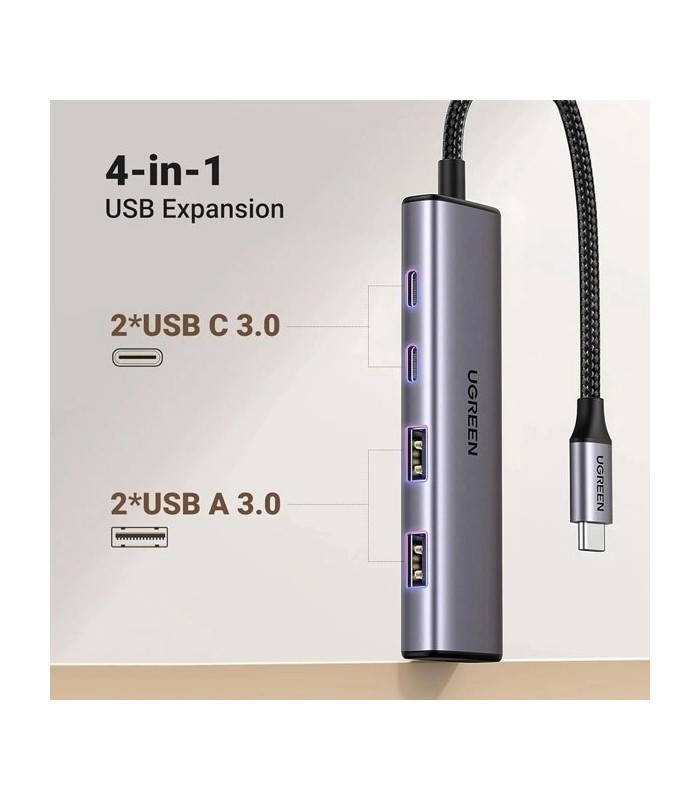 هاب 4 پورت Type C یوگرین 15395 CM473