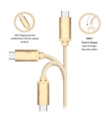 کابل Micro USB کنفی با کانکتور فلزی (موبایل و تبلت) فرانت FN-U2MB12