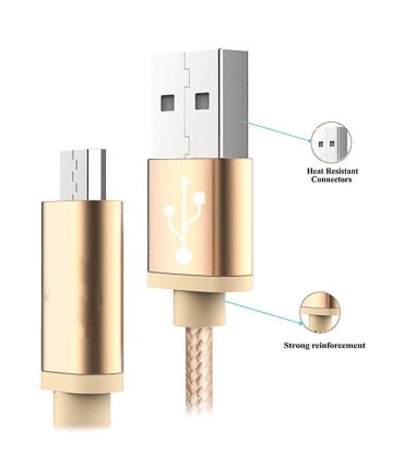 کابل Micro USB کنفی با کانکتور فلزی (موبایل و تبلت) فرانت FN-U2MB12