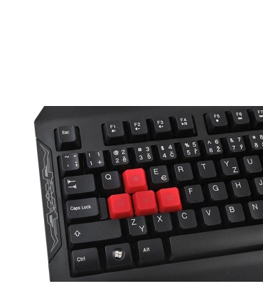 کیبورد و ماوس باسیم گیمینگ ای فورتک Q1100 با حروف فارسی