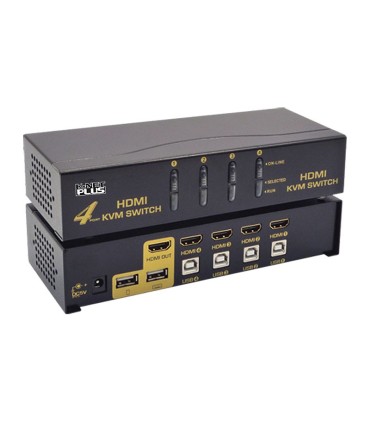 کی وی ام سوئیچ 4 پورت HDMI اتوماتیک کی نت پلاس KP-H624